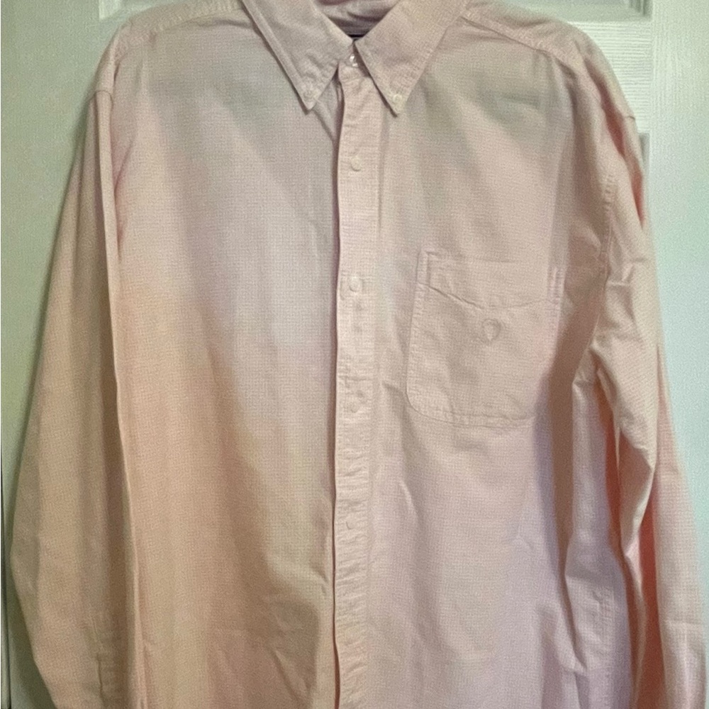 Chaps Light Pink Casual Button Down Shirt